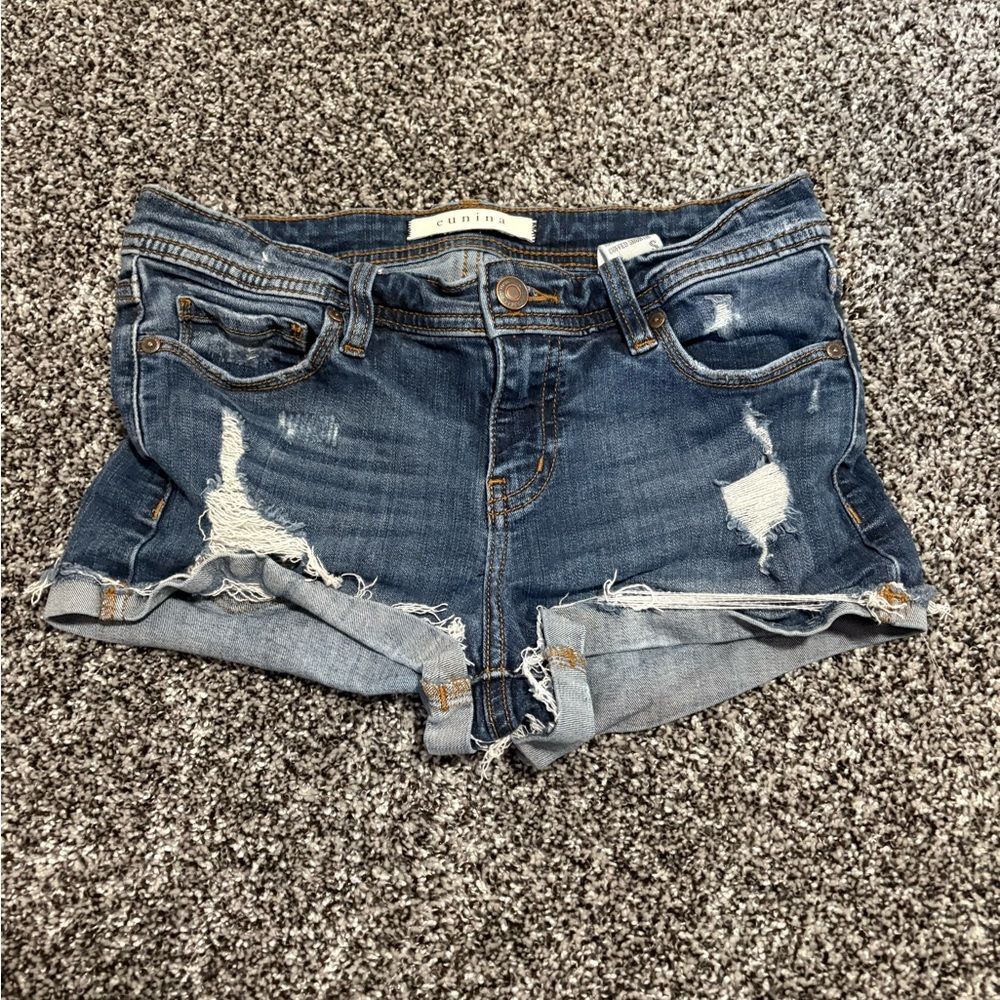 Eunina Distressed Blue Jean Shorts woman’s size small